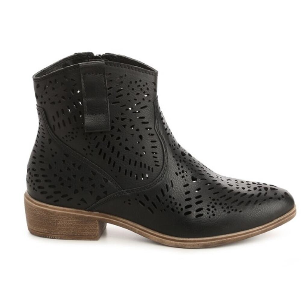 New Volatile Western Ankle Boots Black Sz 8.5